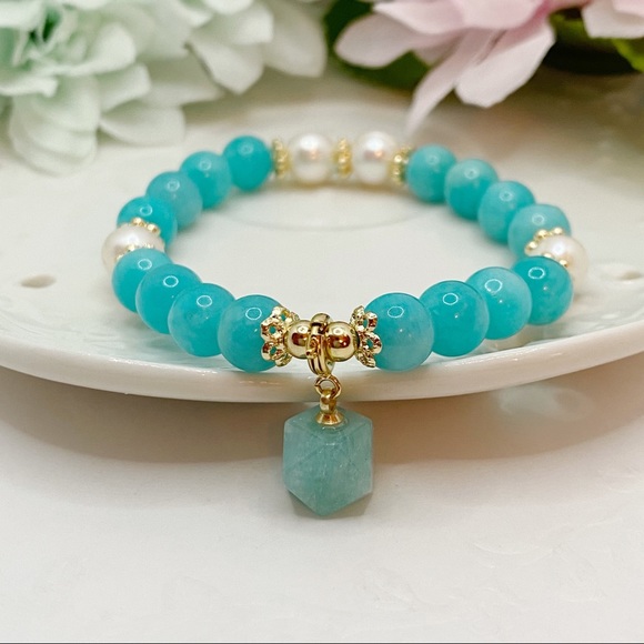 Nature Tianhe Stone & Pearl bracelet - Picture 4 of 7